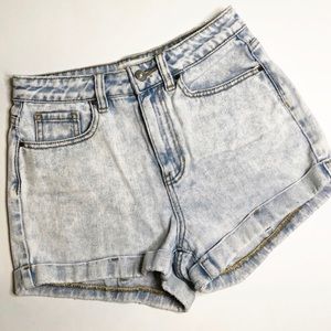 Pacsun light wash high waist denim jean mom shorts